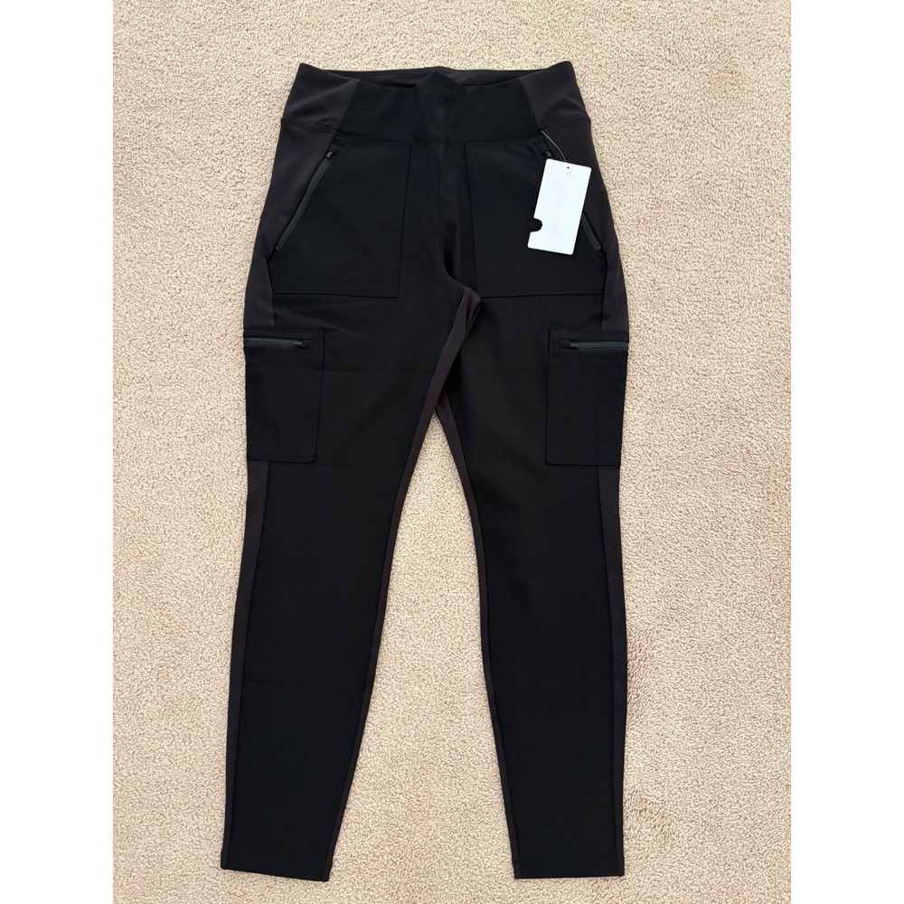Athleta Women Headlands Hybrid Cargo Tight Size 12 Black Hiking Trekking Pants - Picture 2 of 13